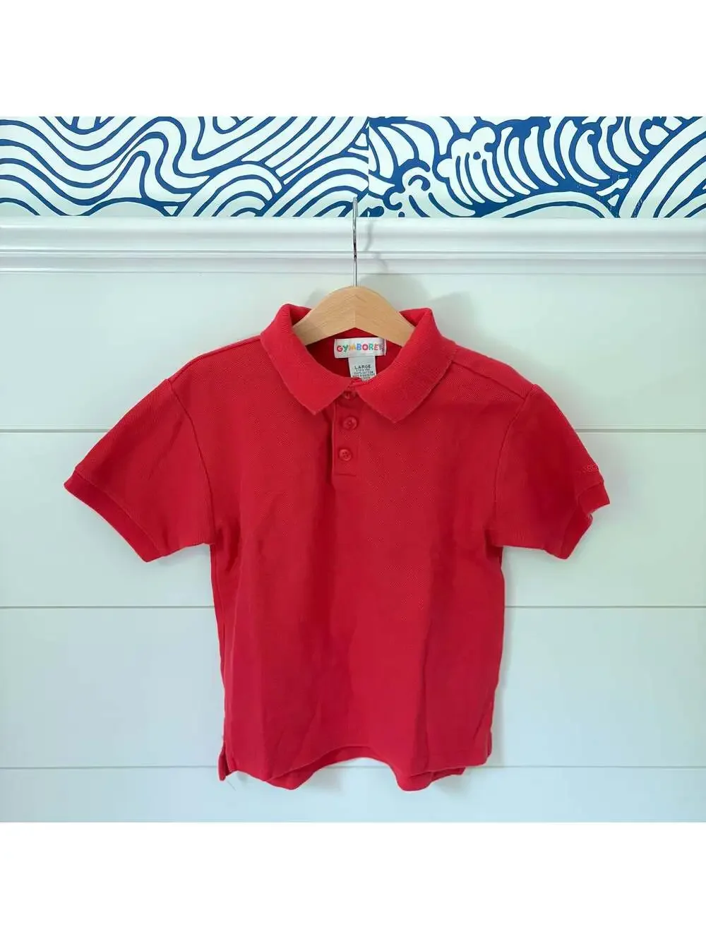vintage rainbow-tag red gymboree polo